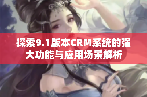 探索9.1版本CRM系统的强大功能与应用场景解析