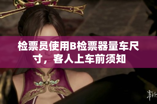 检票员使用B检票器量车尺寸，客人上车前须知