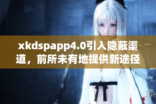 xkdspapp4.0引入隐蔽渠道，前所未有地提供新途径