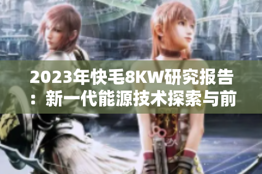 2023年快毛8KW研究报告：新一代能源技术探索与前景展望