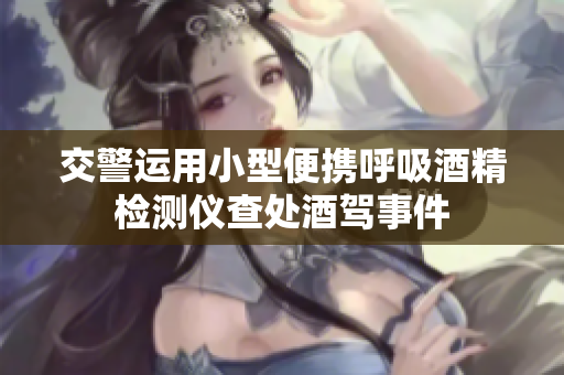交警运用小型便携呼吸酒精检测仪查处酒驾事件