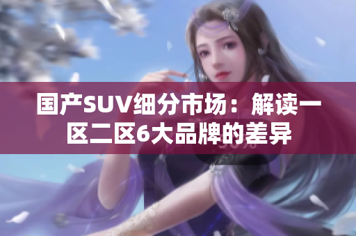 国产SUV细分市场：解读一区二区6大品牌的差异