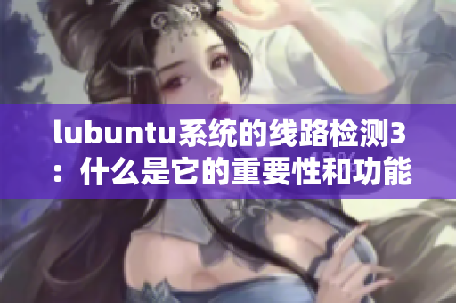 lubuntu系统的线路检测3：什么是它的重要性和功能？