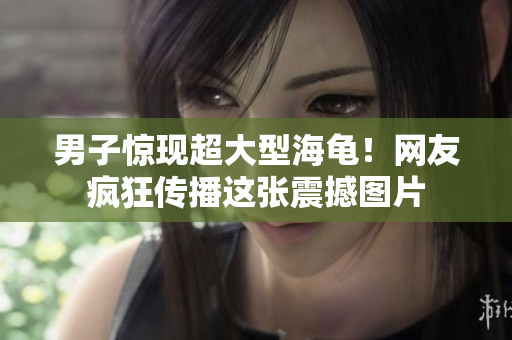 男子惊现超大型海龟！网友疯狂传播这张震撼图片