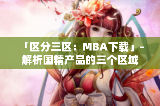「区分三区：MBA下载」- 解析国精产品的三个区域