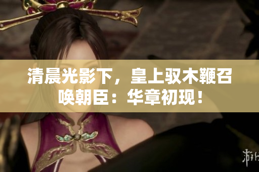清晨光影下，皇上驭木鞭召唤朝臣：华章初现！