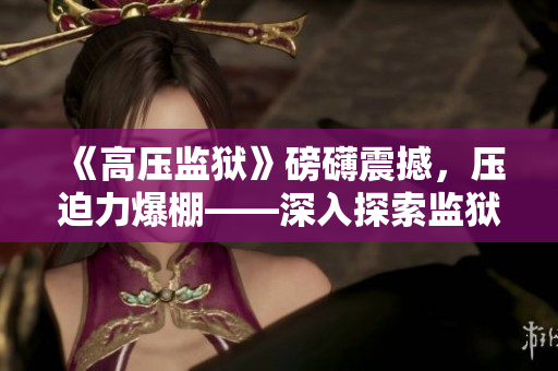 《高压监狱》磅礴震撼，压迫力爆棚——深入探索监狱体系的纪实大片