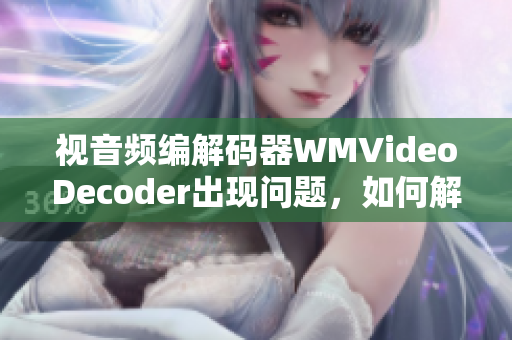 视音频编解码器WMVideoDecoder出现问题，如何解决？
