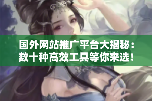 国外网站推广平台大揭秘：数十种高效工具等你来选！