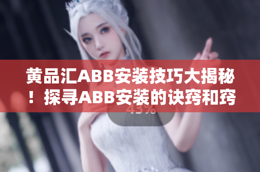 黄品汇ABB安装技巧大揭秘！探寻ABB安装的诀窍和窍门