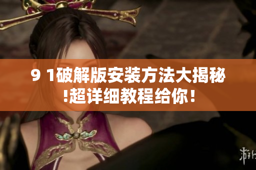 9 1破解版安装方法大揭秘!超详细教程给你！
