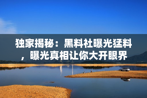 独家揭秘：黑料社曝光猛料，曝光真相让你大开眼界