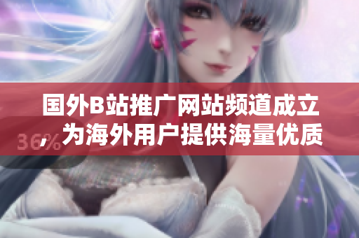 国外B站推广网站频道成立，为海外用户提供海量优质内容