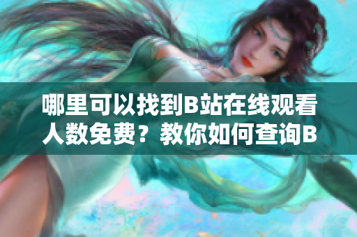 哪里可以找到B站在线观看人数免费？教你如何查询B站视频的观看人数