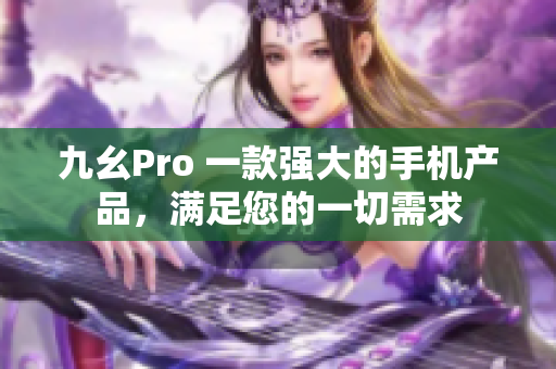 九幺Pro 一款强大的手机产品，满足您的一切需求
