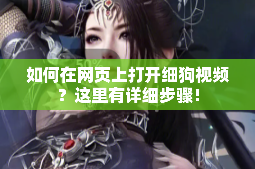 如何在网页上打开细狗视频？这里有详细步骤！