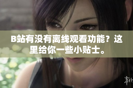B站有没有离线观看功能？这里给你一些小贴士。