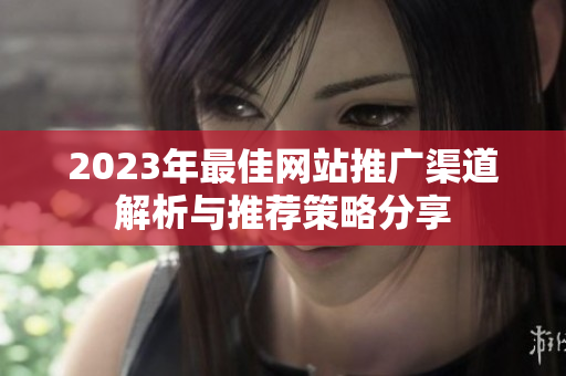 2023年最佳网站推广渠道解析与推荐策略分享