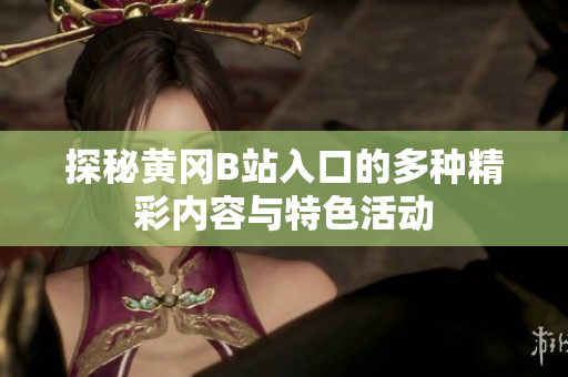 探秘黄冈B站入口的多种精彩内容与特色活动